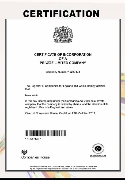 CERTIFICATE